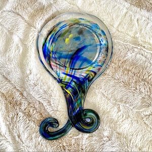 Kurt Carlson Signed Handblown Glass Mirror
